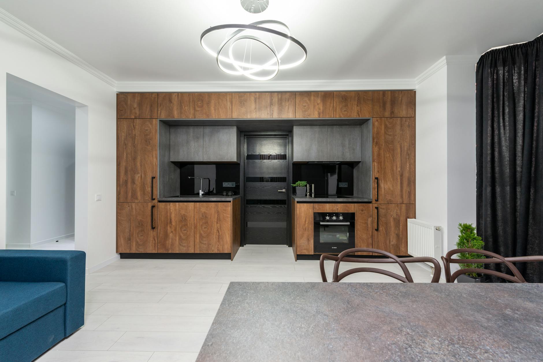 Large metallurgical plant with modern LED lighting system